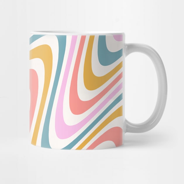 Wavy Colorful Fun Groovie Pattern by Trippycollage